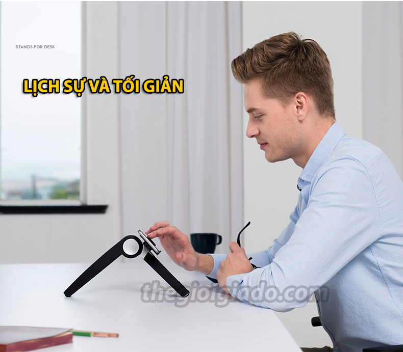 Giá đỡ điện thoại kiêm máy tính bảng và laptop trên bàn